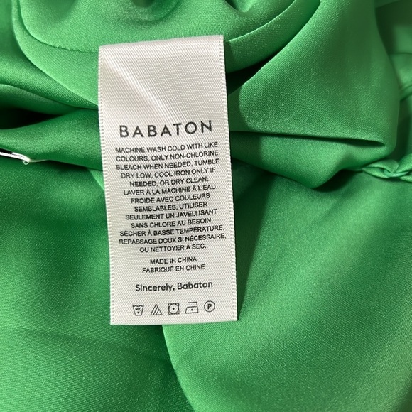 Aritzia Babaton Cowlneck Camisole Green Slinky Japan Fabric Sz XXS NEW - Picture 8 of 12